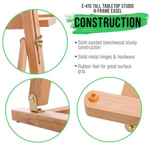 Caballete de estudio con Marco en H de madera para mesa, caballete de exhibición de pintura de haya ajustable, soporte de mesa resistente portátil, soporte para almohadilla de dibujo - Product Image 5