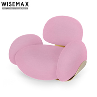 WISEMAX FURNITURE Mobilier de luxe moderne pour hall d'hôtel, fauteuils, canapés de salon, fauteuils individuels en tissu, chaises de sol de détente