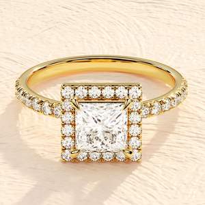 Wholesale Classic Fashion 925 Solid Sterling Sier Moissanite Diamond Wedding Engagement <b>Ring</b> Gold Plated Eternity <b>Pearl</b> Setting - Product Image 1