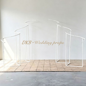 DKB Arche <span class=keywords><strong>de</strong></span> <span class=keywords><strong>mariage</strong></span> en métal blanc ondulé, décoration <span class=keywords><strong>de</strong></span> toile <span class=keywords><strong>de</strong></span> fond, chapiteau, mandap, rideau pour la décoration <span class=keywords><strong>de</strong></span> <span class=keywords><strong>mariage</strong></span> - Product Image 4