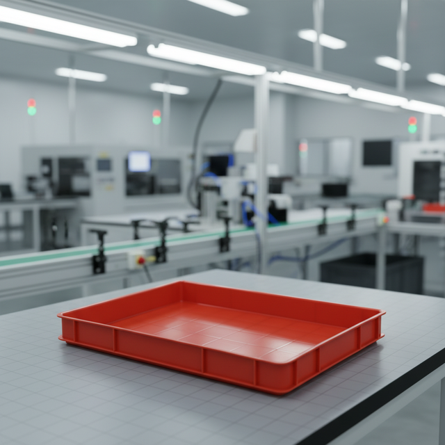 3W-9805114 Antistatic Container ESD Tray PCB Storage Container Red ESD Plastic Packaging Tray