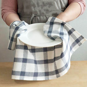 Paño de Cocina Simple de Algodón Teñido, Serie Azul, Servilletas y Paños de Cocina para el Hogar - Product Image 2