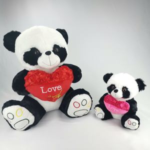 AIFEI giocattolo carino morbido abbracciare il cuore ti amo Panda orsacchiotto di peluche giocattoli rosa fiore regalo per bambini san valentino - Product Image 2