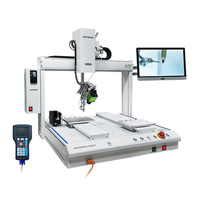 Machine CNC automatique 3 axes de bureau pour colle à froid, résine époxy, adhésif thermofusible et colle à peinture, avec emballage papier et boîte