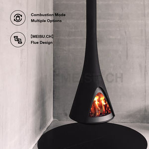 MEISU.CH Custom Size Home Heating Decorate True <strong>Fire</strong> Burns Wood Electric Atomizing <strong>Fire</strong> 700mm Hanging Water Vapor Fireplace - Product Image 2