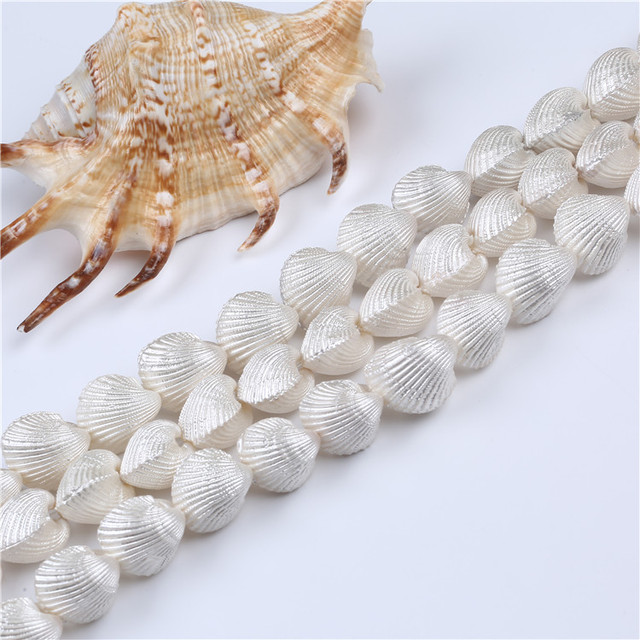 Natural Heart Shape Freshwater Sea Shell Pearl Strand for Jewelry Making