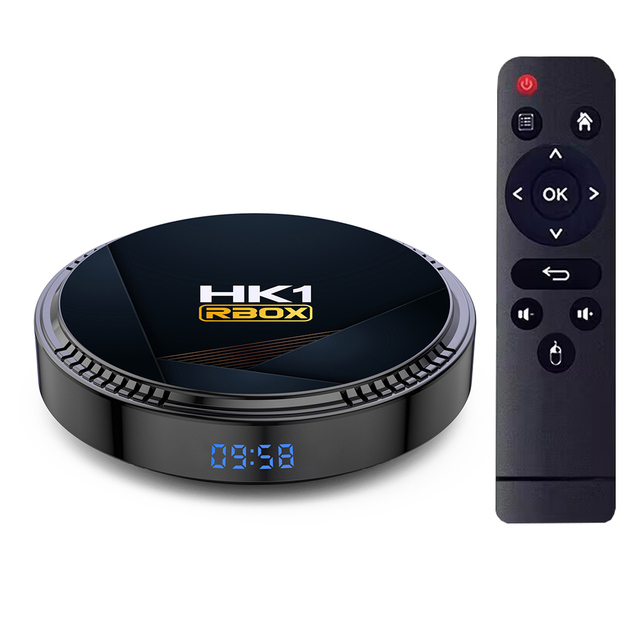 HK1 RBOX H8 5G WiFi Android 12.0 Smart TV Box BT5.0 4K Media Player Mini Digital Display 32GB Storage UK/EU/US Plug