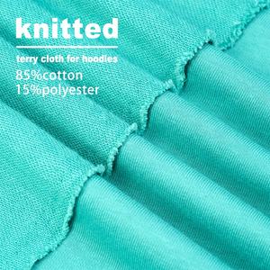 Groothandel 255gsm gebreide 85/15 katoen polyester French Terry stof Eco-vriendelijke waterdichte zachte hoodie sweatshirt jas jongens - Product Image 1