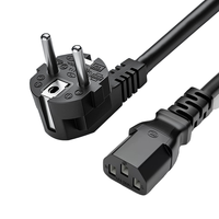 SIPU Europe CEE7/7 Plug vers IEC C13 Cordon d'alimentation SJTW Type de fil Niveau IP11 pour PC Ordinateur et moniteur Compatible Europe
