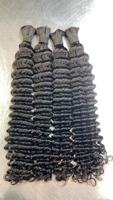 Vente en gros Extensions de cheveux indiens bruts non transformés, Tresse naturelle de vague de corps, Faisceaux de cheveux humains vierges rebondissants
