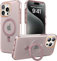 Offre spéciale fenêtre coulissante caméra 360 degrés rotatif magnétique métal anneau support coque de téléphone pour iPhone 16 Pro Max givré couverture Mobile