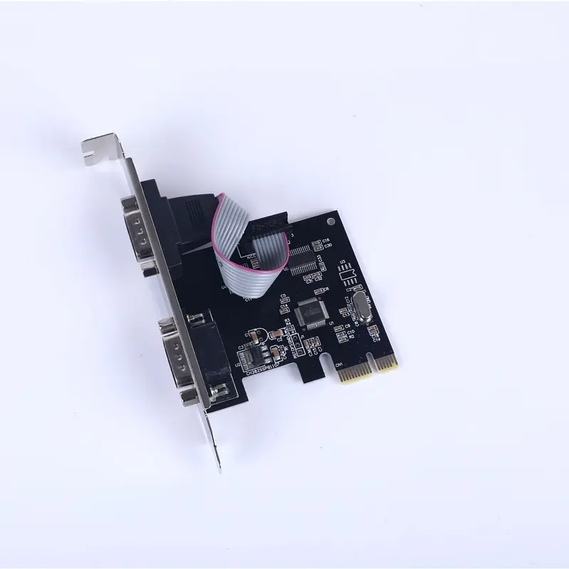 Kartu Seri Pci-e 9-Pin Ganda, Adaptor Pci Express Seri Multiport Rs232 Db9