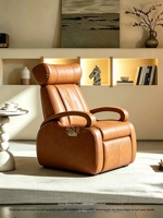 Fauteuil inclinable électrique zéro gravité en cuir, design massant, rembourrage en mousse haute densité, style médiéval, modèle ancien