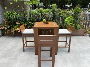 Комплект уличной мебели из алюминиевого сплава: стол и стулья, барные стулья и табуреты, водонепроницаемый, современный дизайн для использования во дворе - Product Image 5