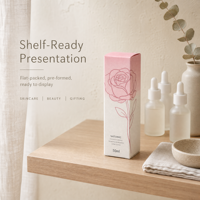 Boîte pliante en carton de luxe, emballage élégant pour flacon d'huile essentielle, fabricant de contenants haut de gamme pour crème pour le visage