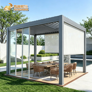 Gazebo de Aluminio de Lujo, Resistente a la Intemperie, para Jardín, Fiestas, Banquetes, Descanso, junto al Río - Product Image 1