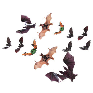 Autocollants d'Halloween personnalisés, affiches grand format pour salon, autocollants muraux 3D en forme de chauve-souris - Product Image 4