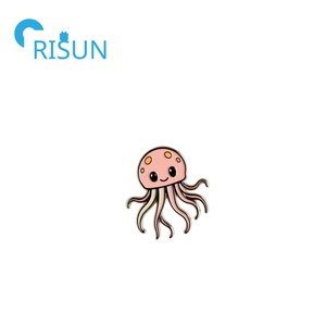 Insignias de Metal de medusas de <span class=keywords><strong>Bob</strong></span> <span class=keywords><strong>Esponja</strong></span>, alfileres de medusas de dibujos animados, broches de animales, pulpo de animales marinos, medusas, insignia de Pin esmaltado - Product Image 5