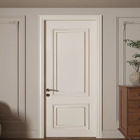 Porte en bois massif à âme pleine, résistante à l'eau, design moderne, placage naturel, pré-montée, fabriquée en Chine, pour la prévention des insectes dans les pièces intérieures