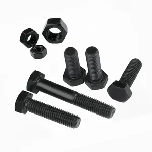 Black Hex Stainless Steel Bolts And Nuts Din933 Hexagon Bolts And Nuts Screw 18X80 Mm 8.8 Hex Head Bolt