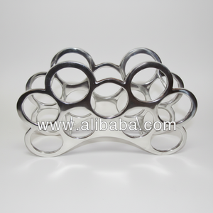 Porte-verre à vin moderne en acier inoxydable Design unique en nuage Rangement élégant pour la maison, le bar ou la cuisine - Product Image 1