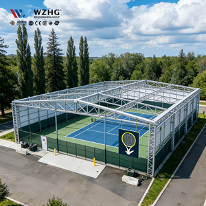 Salle de tennis professionnelle permanente en acier à poutres en I, durée de vie de 50 ans, isolée, galvanisée, certifiée ISO, marché américain et australien - Product Image 1