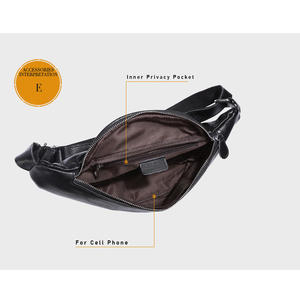 Sac de poitrine en cuir véritable pour homme, style décontracté, sac banane personnalisé, sac à bandoulière unique, sac à bandoulière croisé - Product Image 4