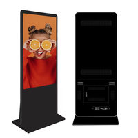 Kiosque tactile vertical sur pied pour téléviseur 4K 50 pouces, écran publicitaire intérieur en acier pour centre commercial