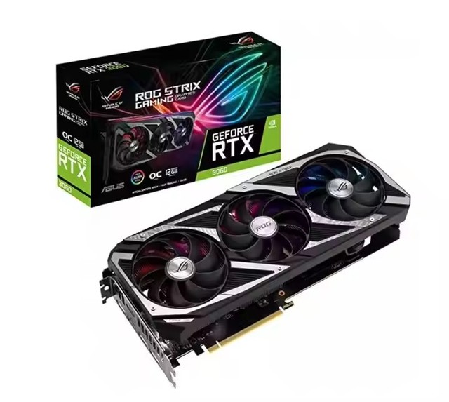 For ASUS ROG Strix GeForce RTX 3060 New GPU GDDR6 192-Bit Graphics Card for Desktop Gaming Fan Cooler with DP Output Interface