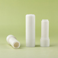 Tube de baume à lèvres personnalisé avec logo, écologique, 3,5 g 4 g, conteneur en plastique PP, tube rond, flacon vide, emballage cosmétique pour rouge à lèvres