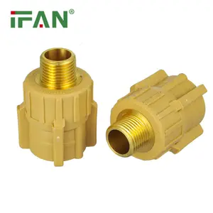IFANPLUS Advanced PPR Fitting Brand for Brass Male Socket PN20 PN25 Yellow Color PPR Pipes and Fittings