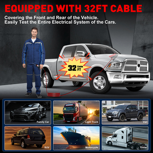 2025 New kingbolen ect300 Ô tô điện mạch <span class=keywords><strong>Tester</strong></span> 12V 24V Xe voltagetest điện <span class=keywords><strong>probe</strong></span> <span class=keywords><strong>Tester</strong></span> với 32ft Cáp - Product Image 5
