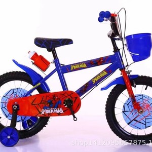 Spider-Man Kids Bicycle 16 Inch With Training Wheels And Basket For Children - Product Image 1