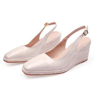 <span class=keywords><strong>Espadrilles</strong></span> décontractées pour femmes, chaussures à plateforme, escarpins à talons hauts, Singback bureau dames robe mode fête femmes sandales à talons compensés - Product Image 2