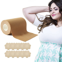 Soutien-gorge adhésif invisible sans bretelles, effet push-up, avec cache-tétons et ruban adhésif pour les seins