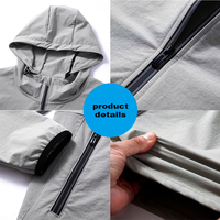 Vestes Légères à Capuche d'Extérieur pour Hommes avec Logo Réfléchissant Personnalisé, Fermeture Éclair Discrète et Micro-Élasticité