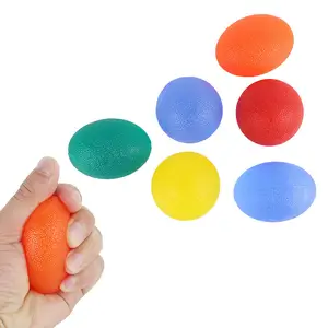 F0204 Hot Silicone Gel Hand Grip Ball Egg Homens Mulheres Ginásio Fitness Finger Pesado Exercício Força Muscular Recuperação Gripper Trainer