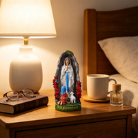 Statue de la Vierge Marie en résine peinte à la main de haute qualité, décoration religieuse, décoration de bureau à domicile, cadeau catholique, vente en gros