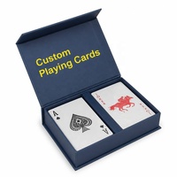 Cartes à jouer en papier personnalisées, écologiques, recyclables, à double face, coins arrondis, motif brodé, poker pour boîte