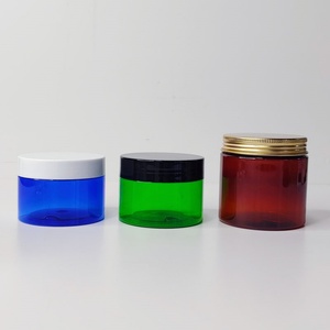 30ml 50ml 100ml 120ml 200ml 250ml 500ml Cosmetic Packaging Food Grade Container Amber Plastic PET Jar With Gold Aluminum <b>Cap</b> - Product Image 5