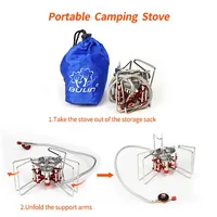 Bulin Bl100-b6 Logo personnalisé pliable Portable Camping cuisinière à gaz petite taille cuisine extérieure Portable cuisinière à gaz