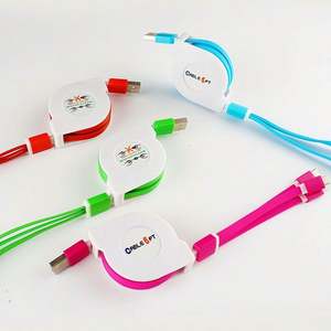 Cable de Carga Retráctil 3 en 1 Plegable con Logotipo Personalizado, Cargador Rápido, Precio de Fábrica - Product Image 3