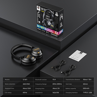 Casque de jeu sans fil ONIKUMA GT811 léger avec ANC, ENC, modes multiples et connectivité 3,5 mm, avec réduction de bruit