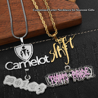 Collier personnalisé avec logo, pour femmes et hommes, en or et argent, en acier inoxydable moulé sous pression, pendentifs animaux 3D tendance pour collier