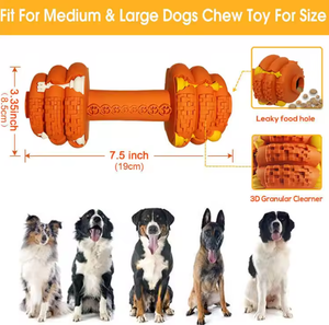 Juguete Masticable para Mascotas Resistente a Mordidas, Juguete Masticable para Perros con Forma de Mancuerna Redonda, Juguete para Perros de Goma Natural - Product Image 2