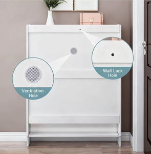 Ультратонкий шкаф для обуви экономичный бытовой вход простой современный многофункциональный для хранения узкий откидной дверной небольшой обувной стеллаж - Product Image 4