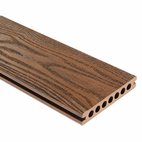 Plancher extérieur composite en bois WPC co-extrudé de 18 mm, à emboîtement, grain de bois, facile à poser, résistant aux intempéries pour jardin