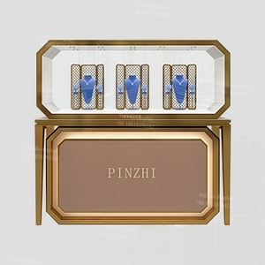 Cửa hàng đồ trang sức độc đáo cửa sổ hiển thị tủ tùy chỉnh vitrine cửa hàng đồ trang sức Showcase sang trọng jewlery hiển thị đơn vị với đèn - Product Image 1