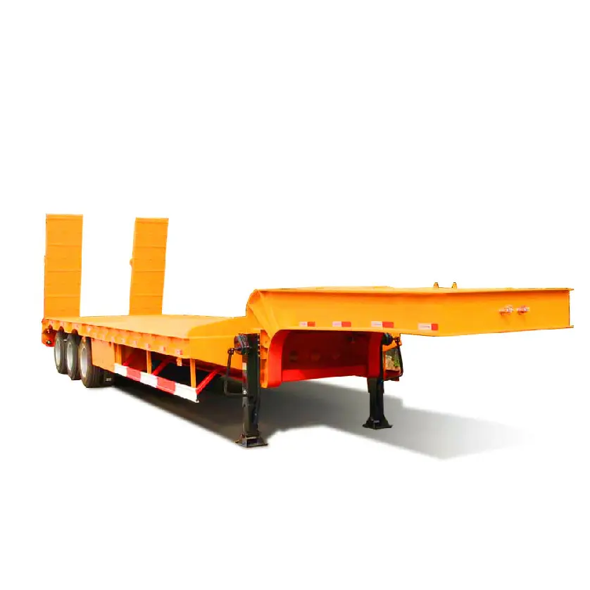 Alta Qualidade Três Eixos escavadeira semi reboque para Transporte 60 toneladas Escavadeira lowbed reboque 3 eixo lowbed semitrailerrailer