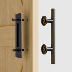 Poignée de porte coulissante invisible encastrée double face, noir mat, 11,81 pouces, <span class=keywords><strong>en</strong></span> alliage de zinc robuste <span class=keywords><strong>pour</strong></span> portail et placard - Product Image 4